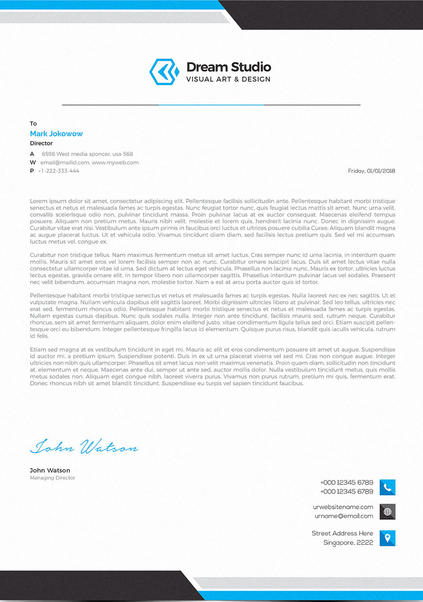 Letter head printing